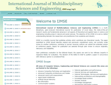 Tablet Screenshot of ijmse.org